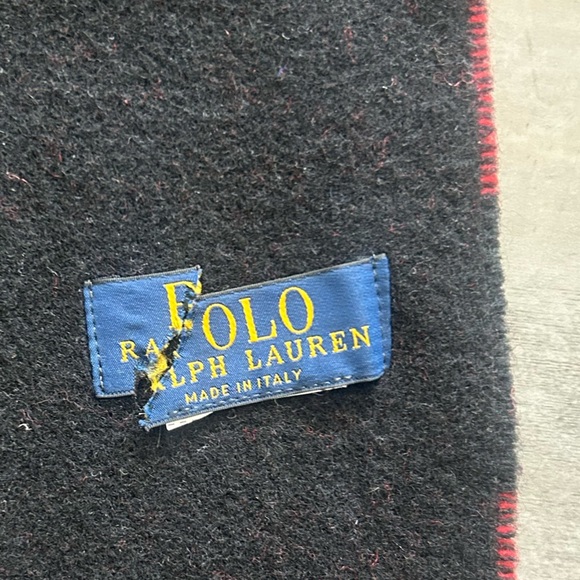 NEW Polo Ralph Lauren Scarf Buffalo Plaid Reversible Wool Blend Italy - Picture 4 of 4